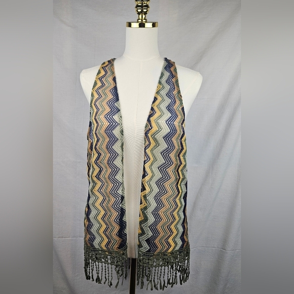 Almost Famous Tops - Almost Famous Womens Vest Sz Xl Boho Hippie Peasant Cottagecore‎